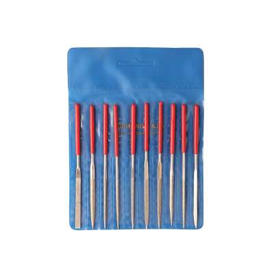 10Pcs 2mm x 100mm Diamond File Set of Round, Flat & Triangular Metal File